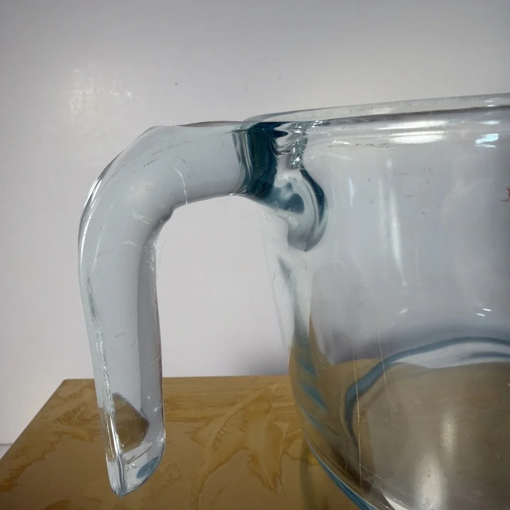 Vintage 2 Pyrex Blue Tint Glass Measuring Cup Set 1 Cup & 4 Cup /See Description